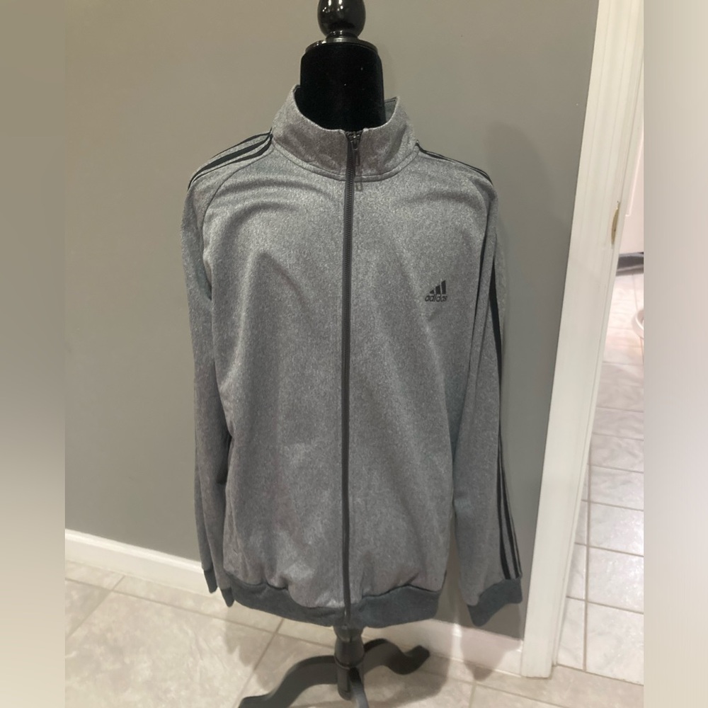 Adidas Men’s Gray Track Jacket XL New